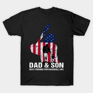 Dad And Son Best Friends For Baseball Life T-Shirt